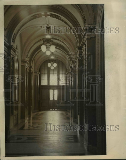 1937 Press Photo Corridor of the House