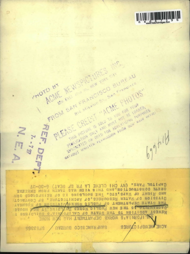 1937 Press Photo New House of Public Works Division