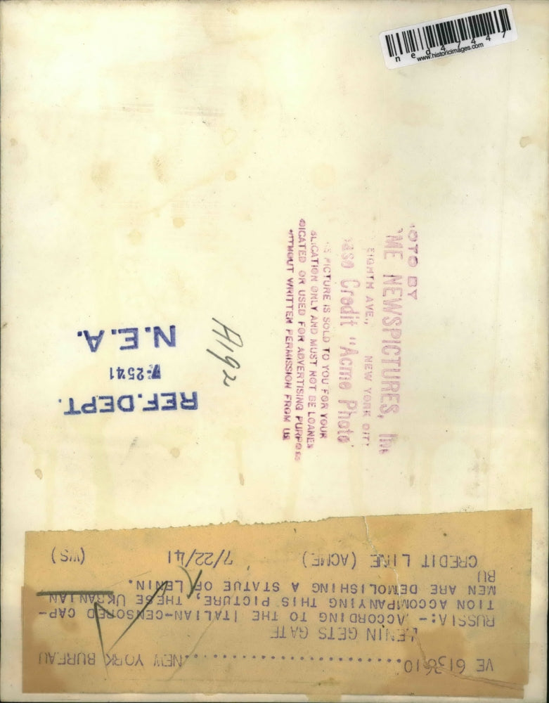 1941 Press Photo Ukranian statue in Russia