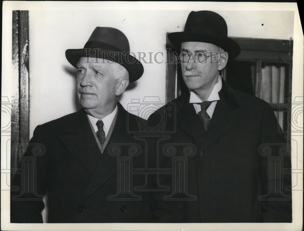 1937 Press Photo Norman Davis and Dave Hennen Morris at New York