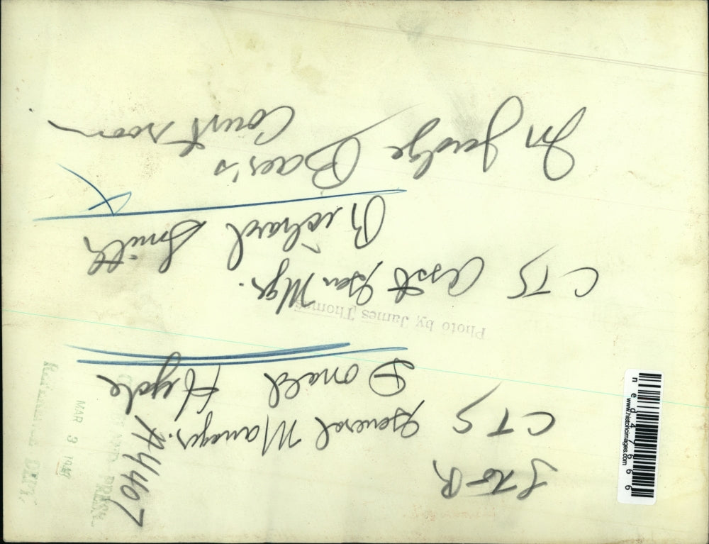 1943 Press Photo Gen Mgr Donald Hyde, Asst Gen Mgr Richard Smith, Judge Baer