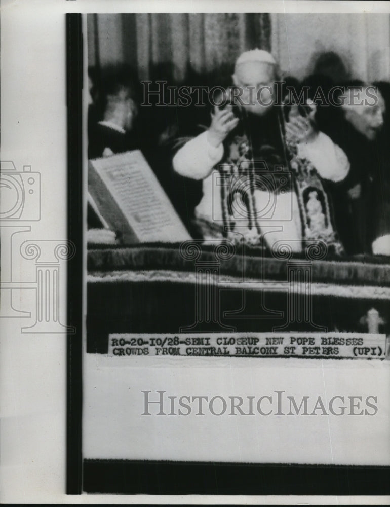 1958 Press Photo Pope John, new pope