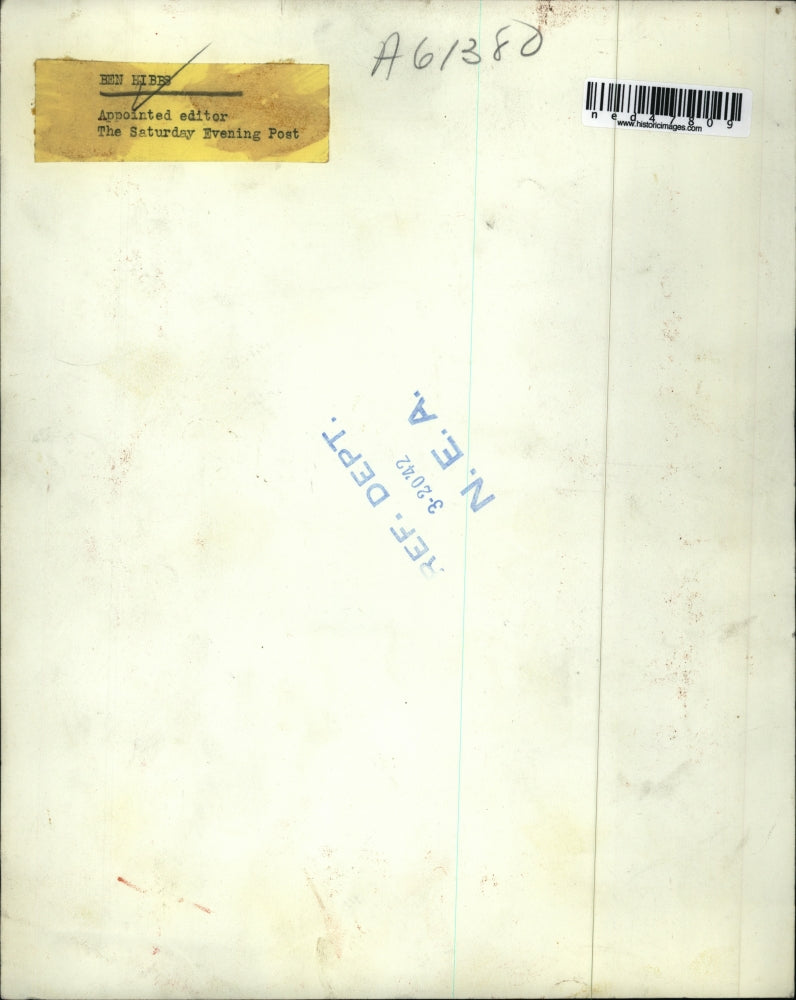 1942 Press Photo Ben Bibes Edtior of the Saturday Evening Post