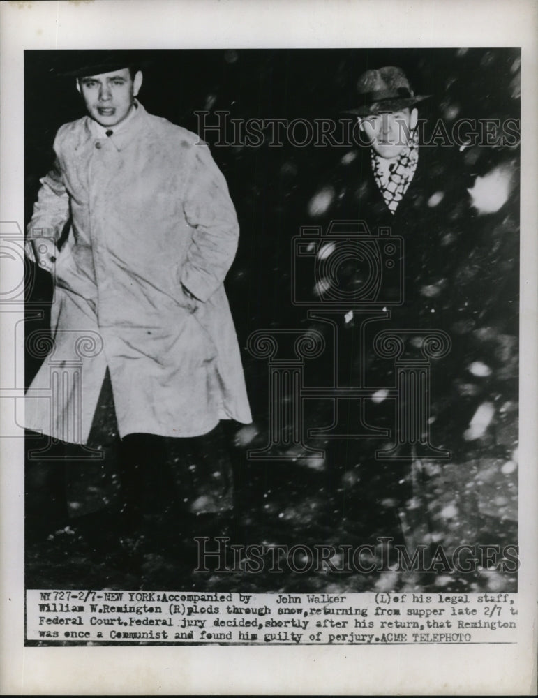 1951 Press Photo William Remington with John Walker