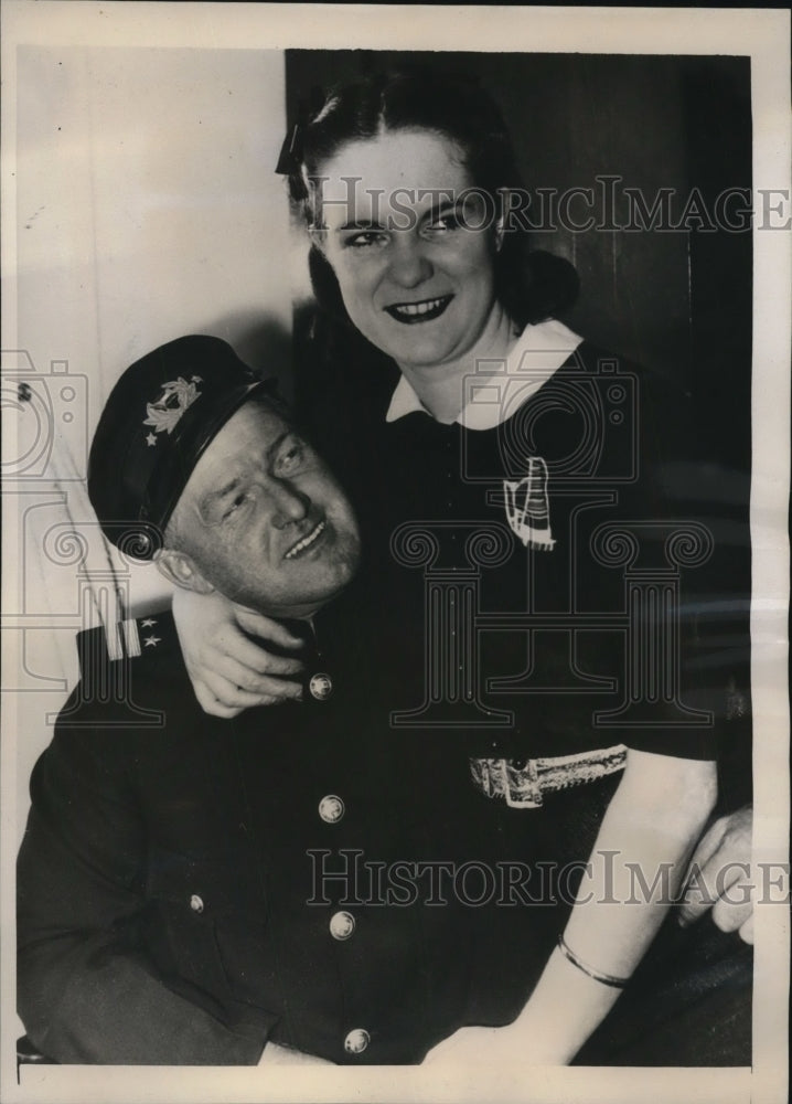 1939 Press Photo Seattle Wash Mrs Peter Sorensen & new husband
