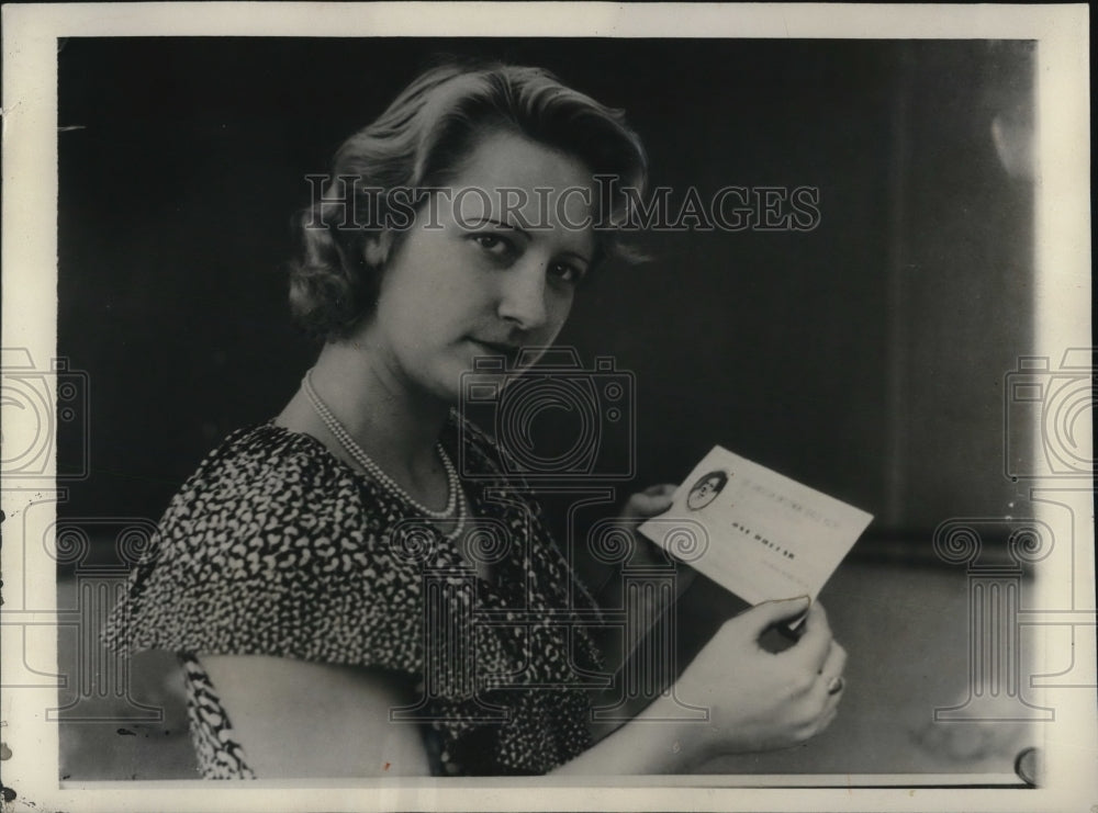 1932 Press Photo Grace Kollinse first country Voucher Bride married Rev. Duncan