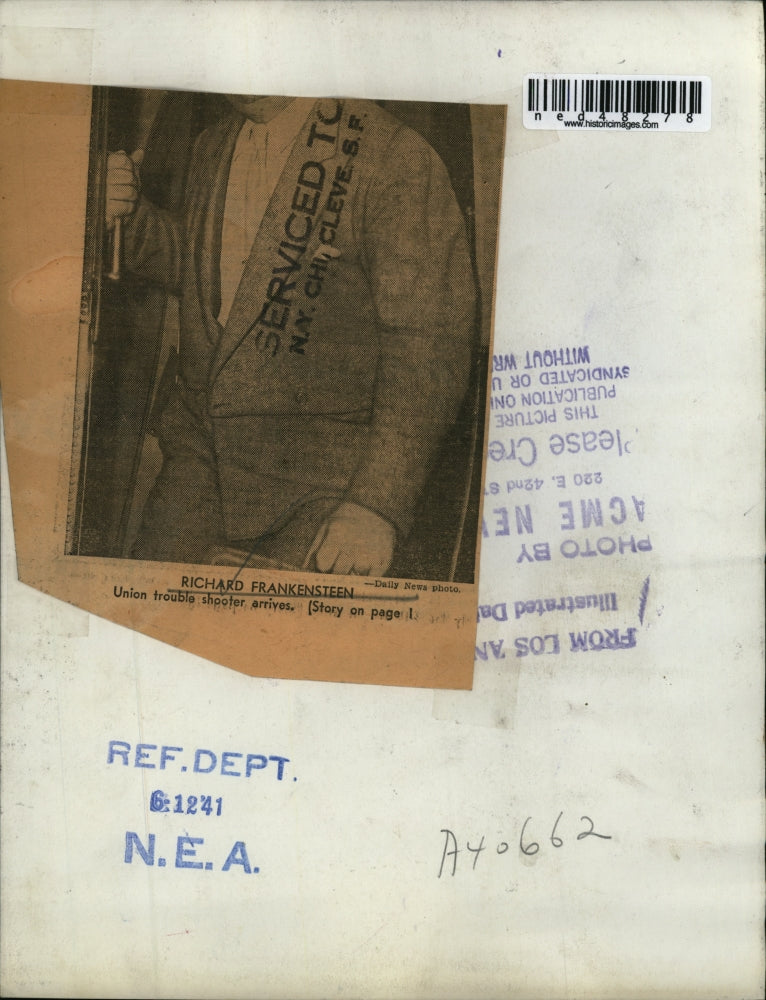 1941 Press Photo Richard Frankensteen, Union Shooter on Airplane