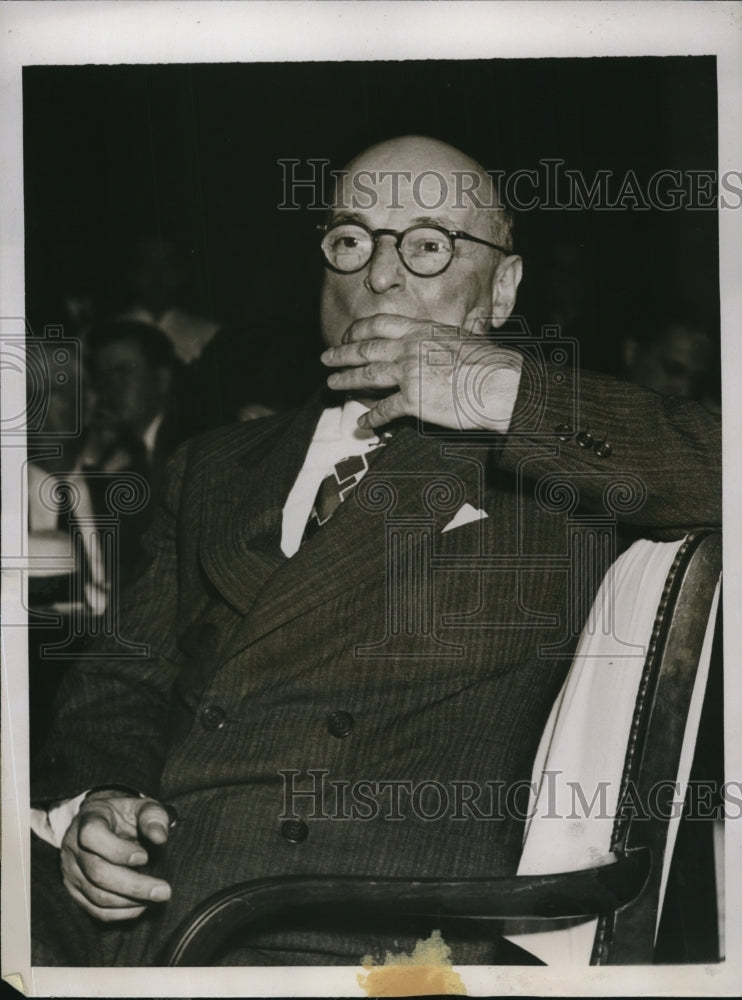1937 Press Photo Rom Girdler Republic Steel Company Senate Post Office Committee