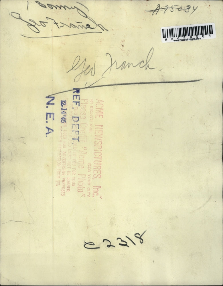 1945 Press Photo George Franch