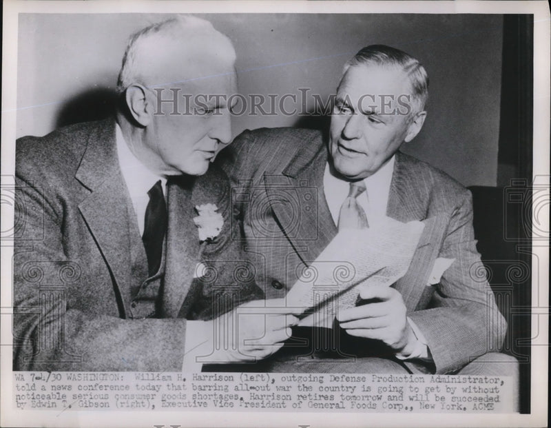 Load image into Gallery viewer, 1951 Press Photo William Harrison Defense Production Administrator, Washington
