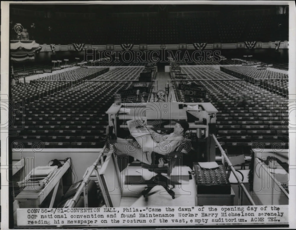 1948 Press Photo Convention hall in Philadelphia for GOP Natl convention