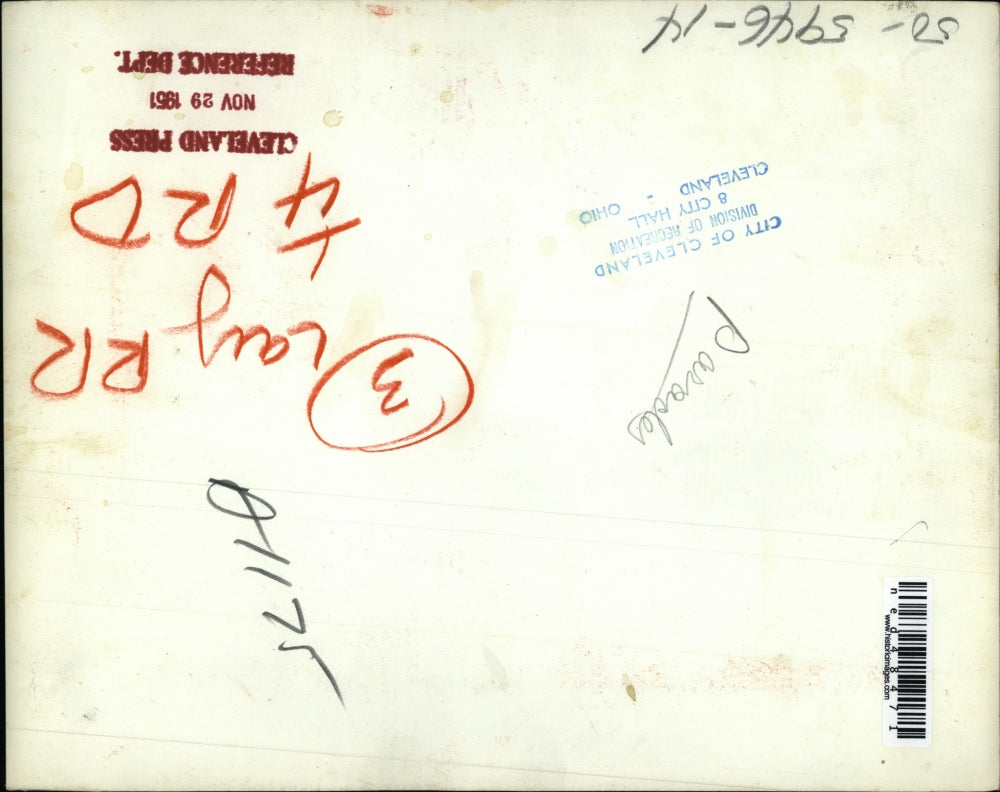 1951 Press Photo Crowds watch passing floats in a Cleveland parade