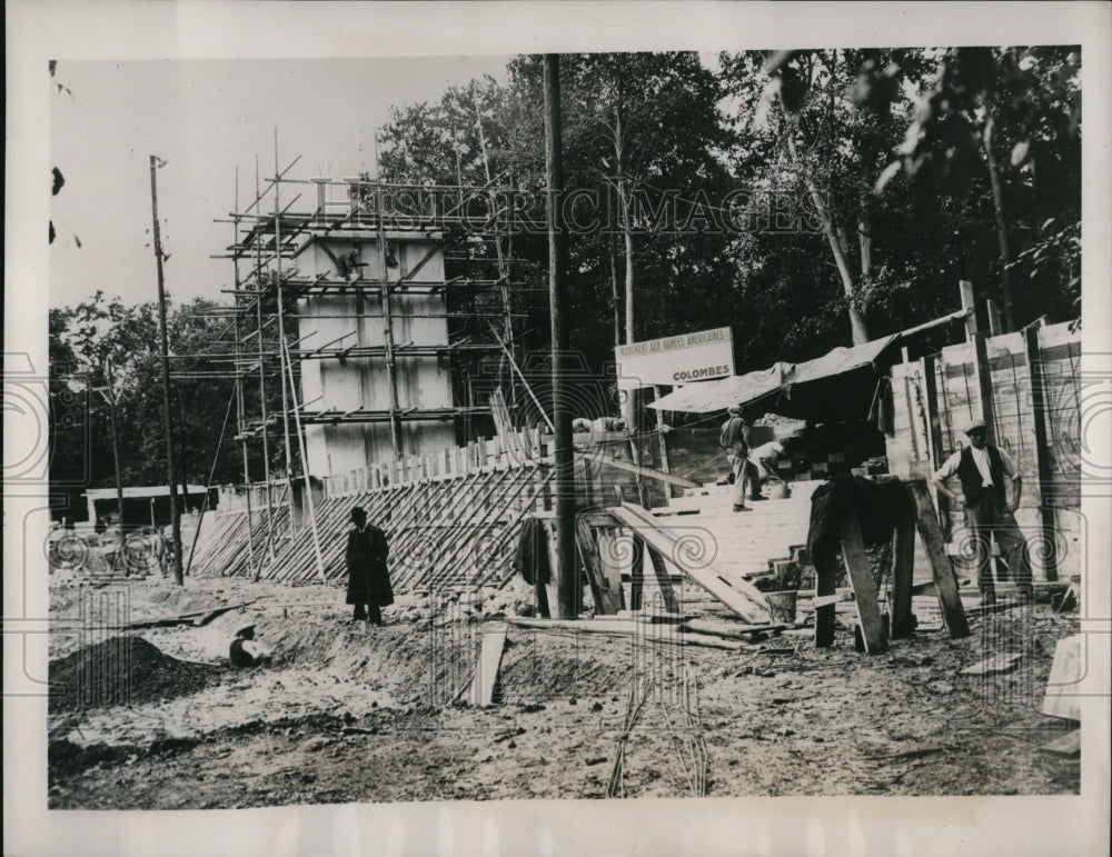 1937 Press Photo a view of almost completed to General John J Pershing and the