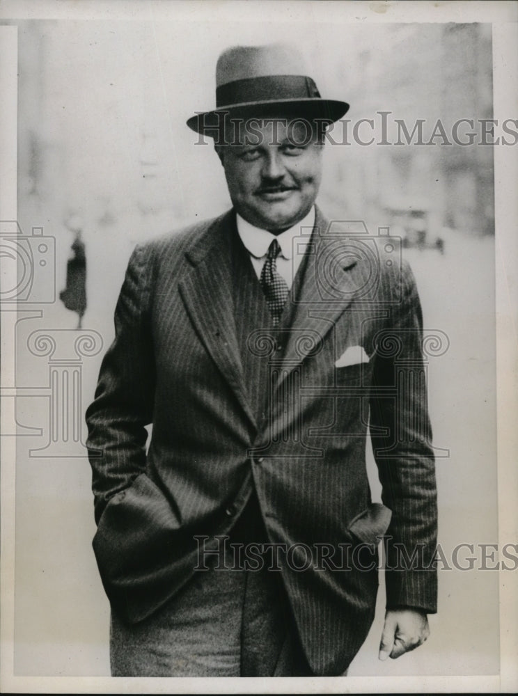 1936 Press Photo G.A.D. Ogilvie Forbes as he left London for war scarred Spain
