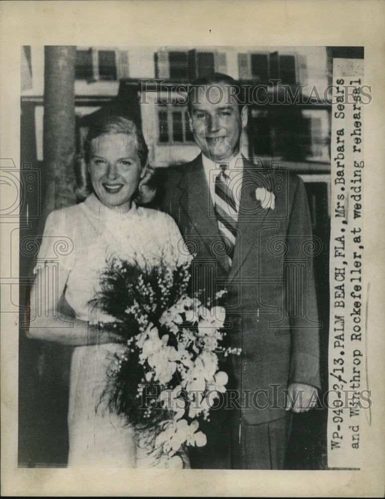 1948 Press Photo The Wedding Rehearsal