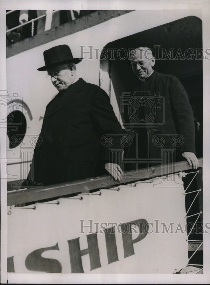1936 Press Photo Patrick Cardinal Hayes in Nassau Bahamas
