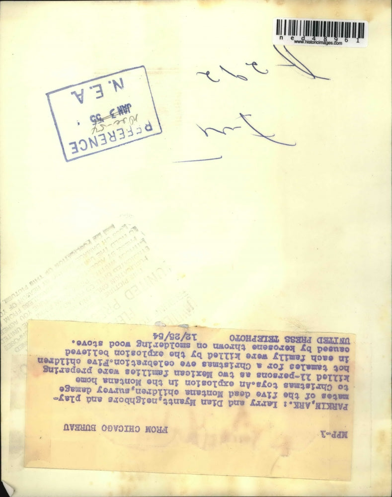 1954 Press Photo Larry and Dian Myantt Friends of Children Killed in Explosion