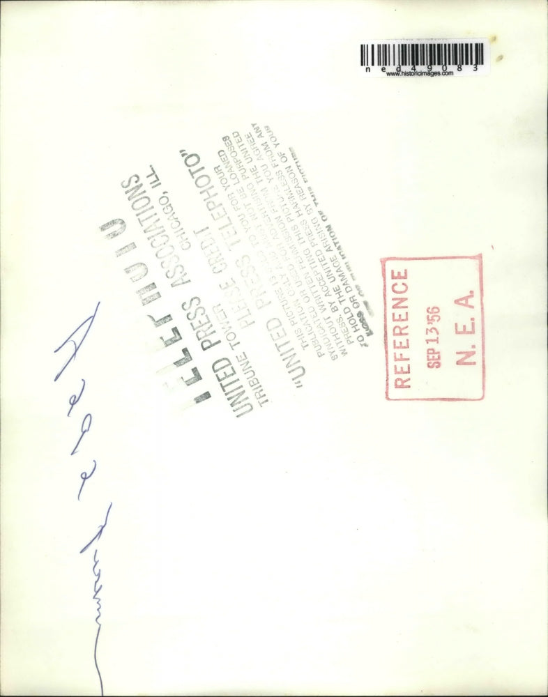 1956 Press Photo Firefighters as flames & smoke burst American Legion building