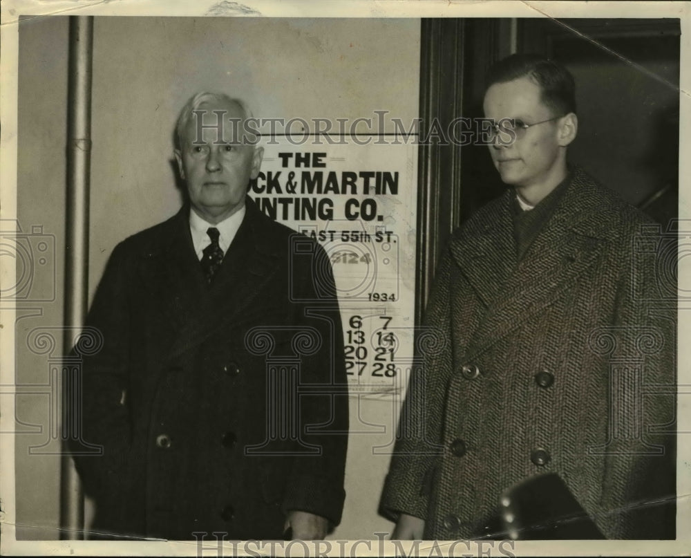 1934 Press Photo Jos R. Nutt, banker indicted for Cleveland Bank Collapsed