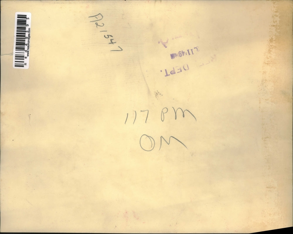 1949 Press Photo Firemen keeping watch over to prevent flames from spreading