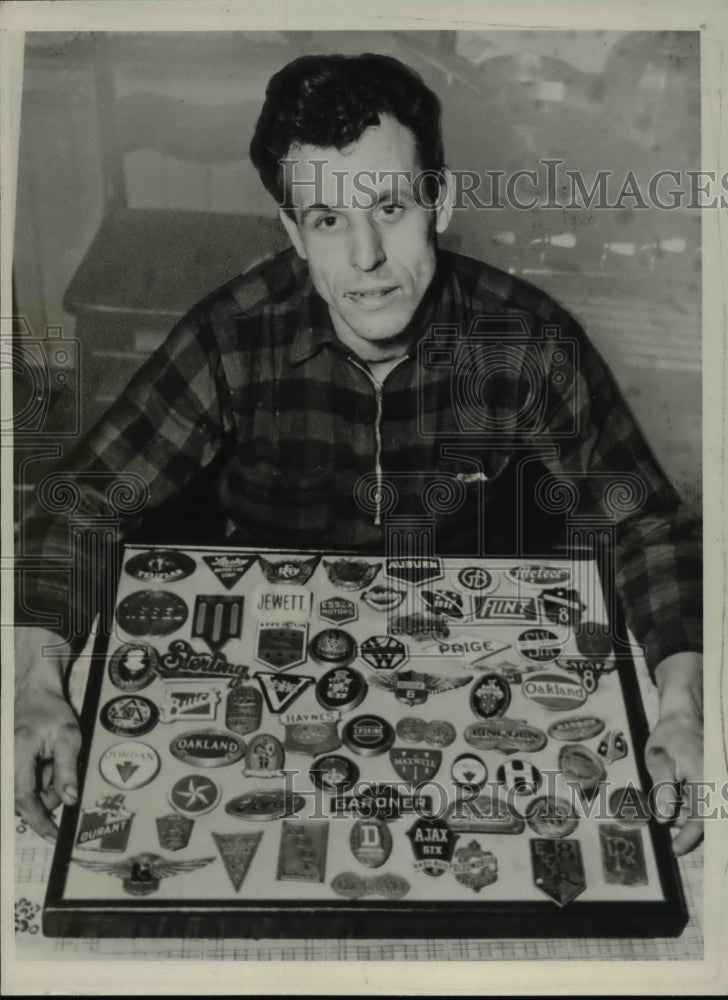 1940 Press Photo Alexander G. Teletco & Auto Name Plate Collection, Cleveland