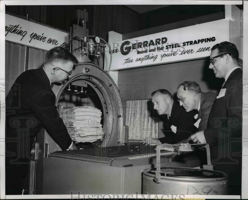 Load image into Gallery viewer, 1957 Press Photo Tom Malone, Steel Company Representative
