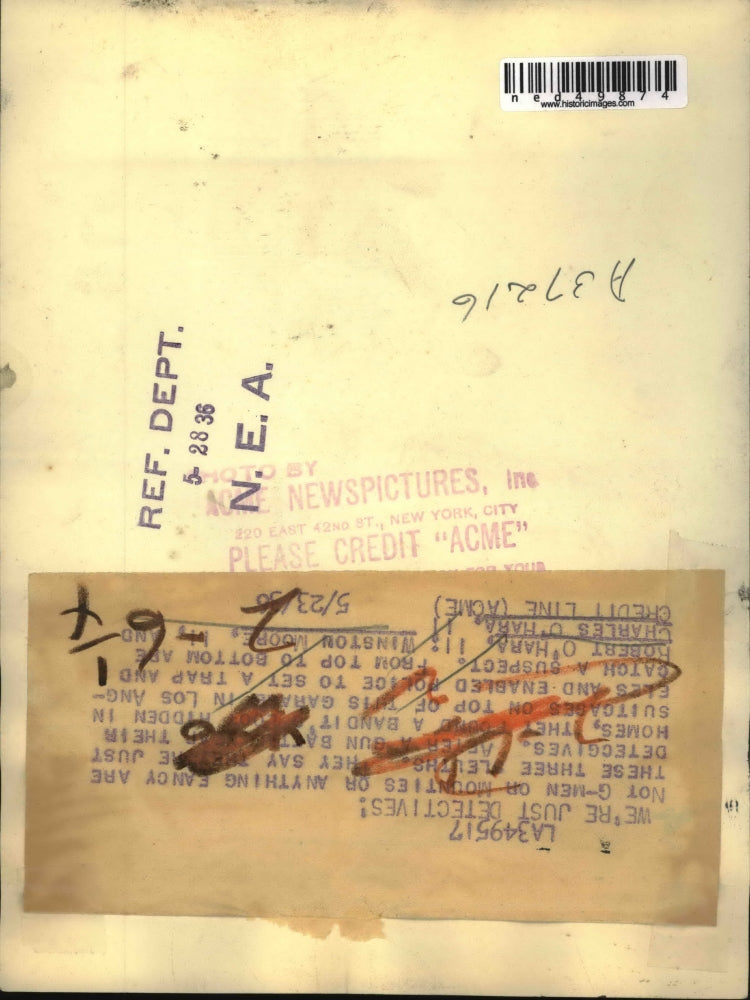 1936 Press Photo Three Youngsters playing as Detectives in Los Angeles Garden.