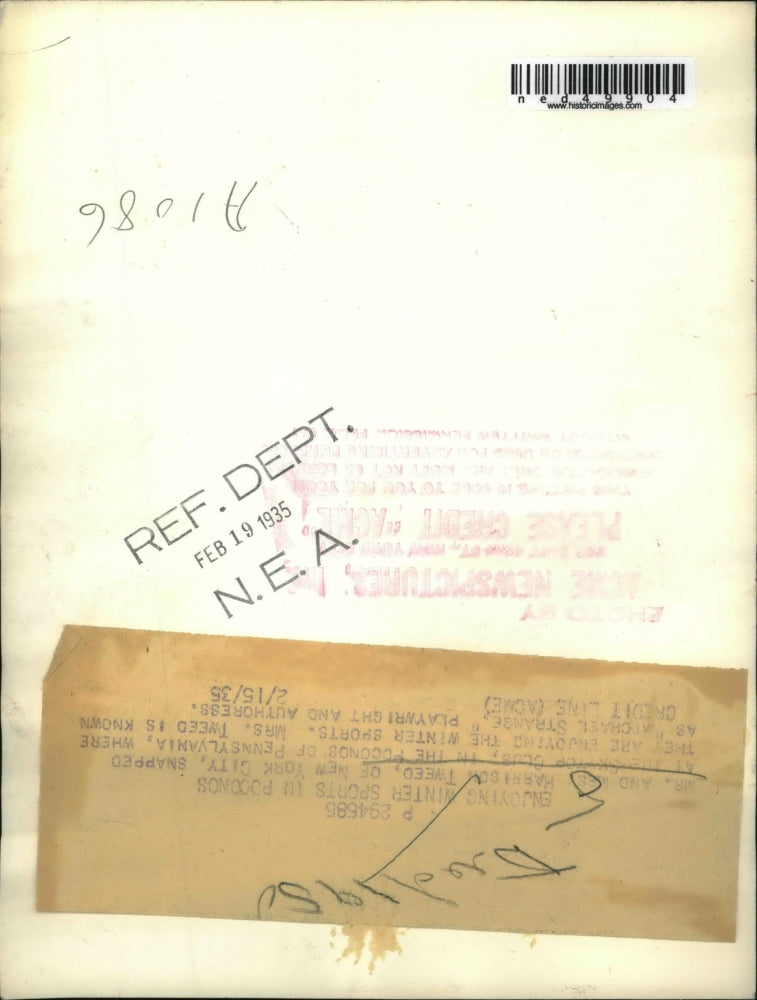 1936 Press Photo Mr & Mrs Harrison Tweed of New York City at the Skytop CLub in