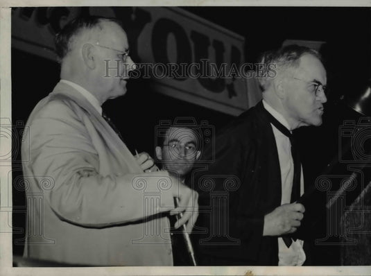 1938 Press Photo Houston Tex AFL convention, Art Altmeyer & Wm Green