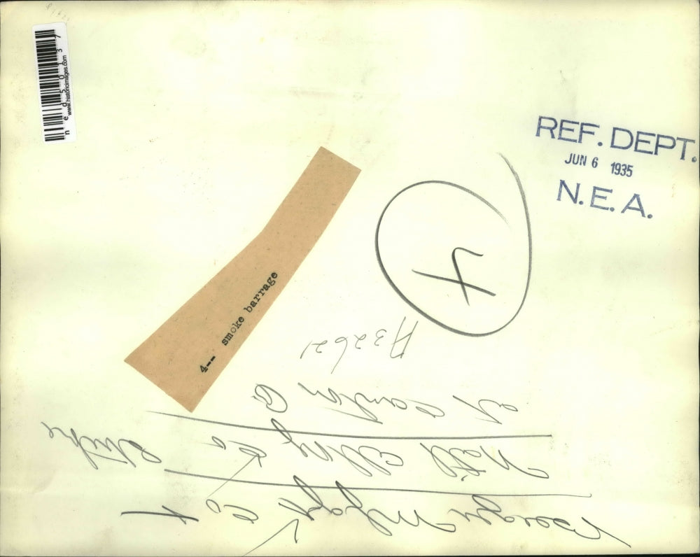 1935 Press Photo Berger M Company tear gas used on strikers Canton Ohio