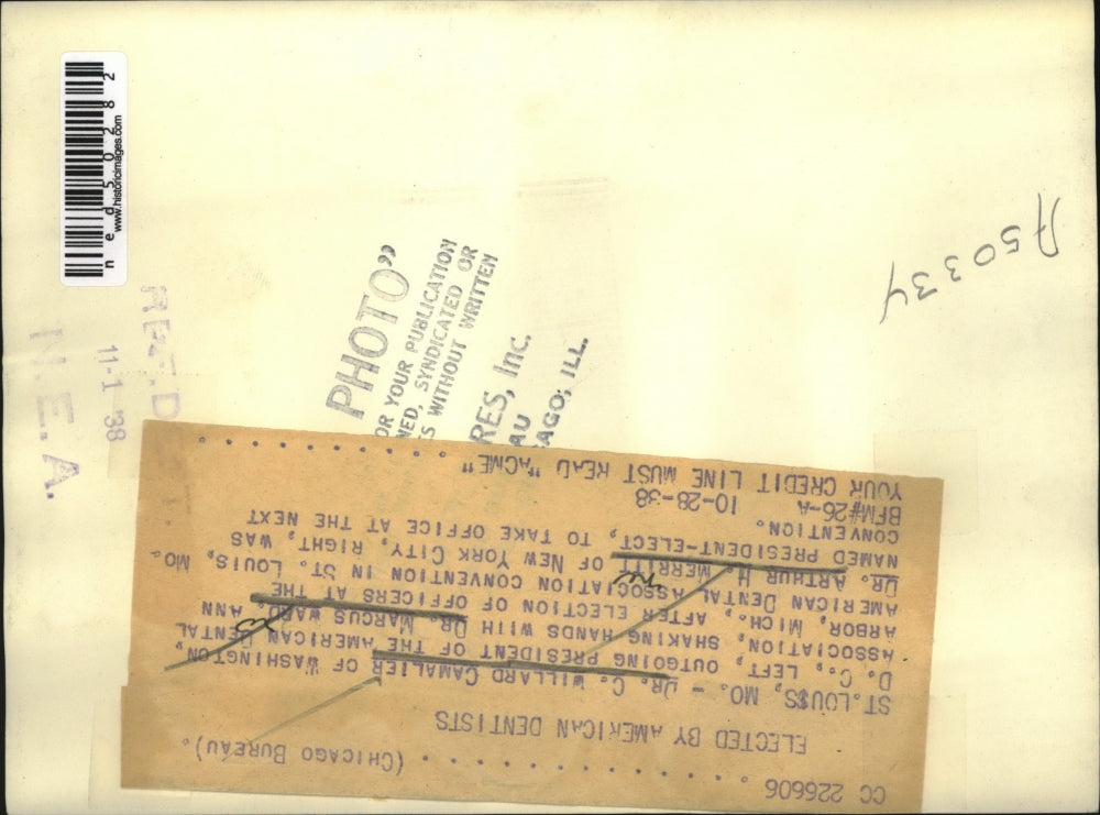 1938 Press Photo C. Willard Camalier, Marcus Ward, Arthur Merritt in St. Louis