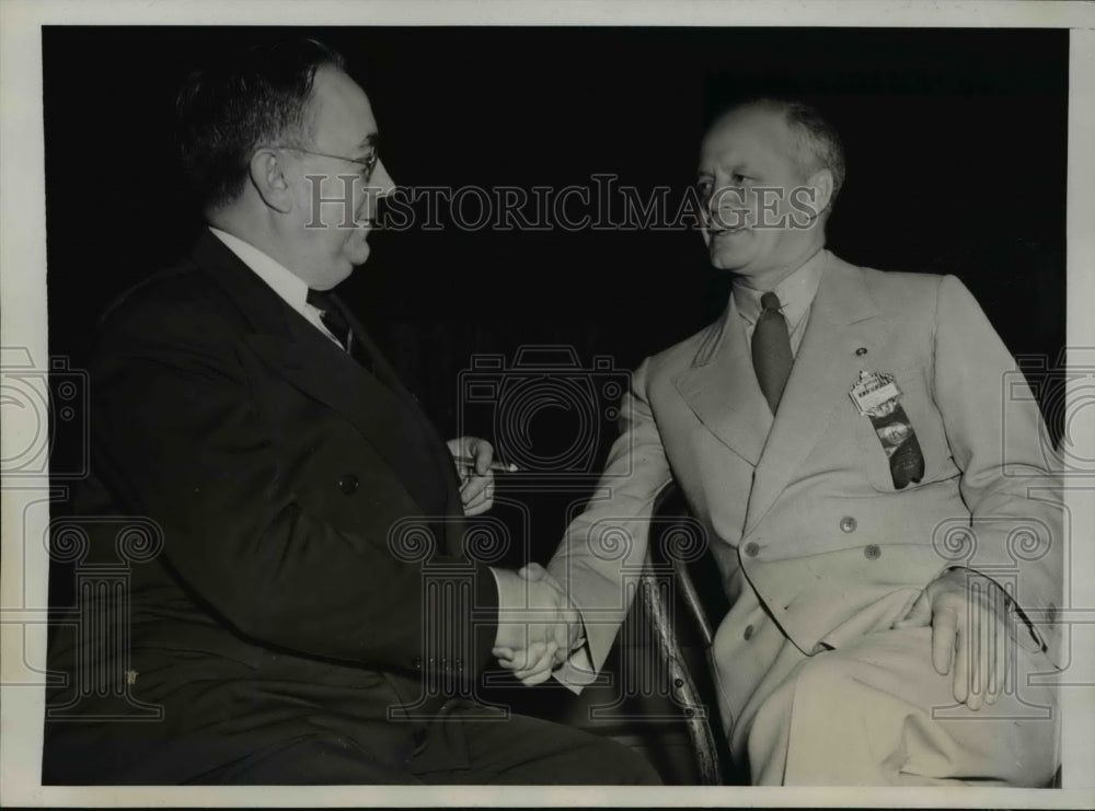 1939 Press Photo H.G. Hatfield, Bennett Knudson Kiwanis International Boston