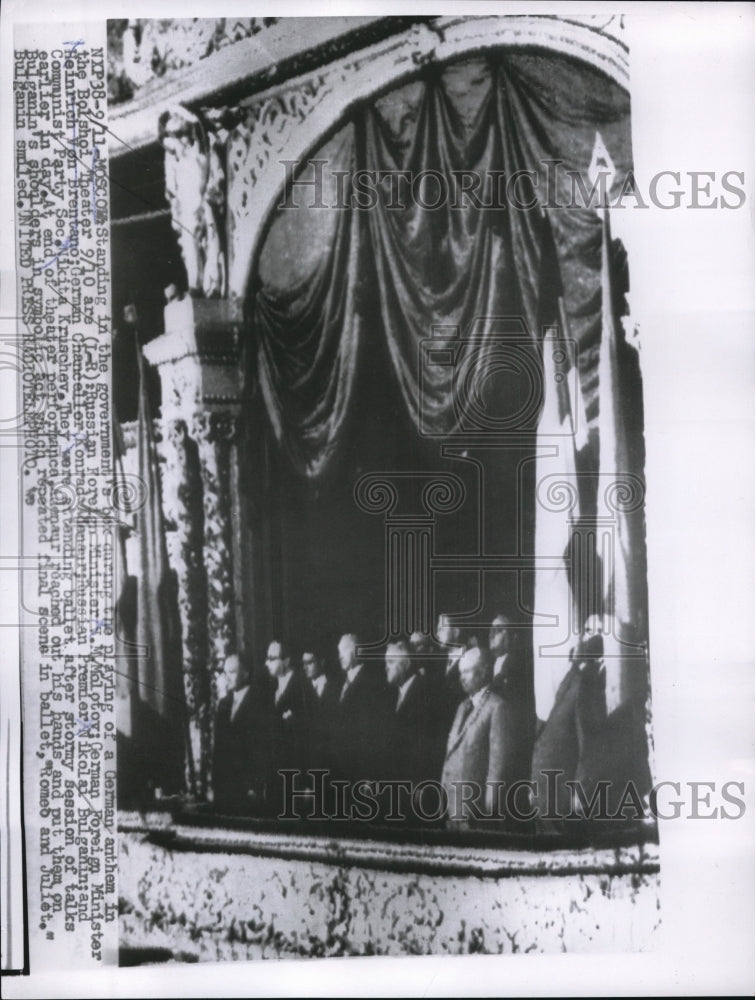 1955 Press Photo Moscow USSR Minister M Molotov, German Brentano