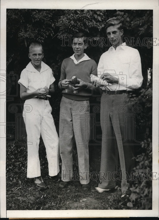 1931 Press Photo Don Hazelton, Bill McIntyre & Edgar Hazelton