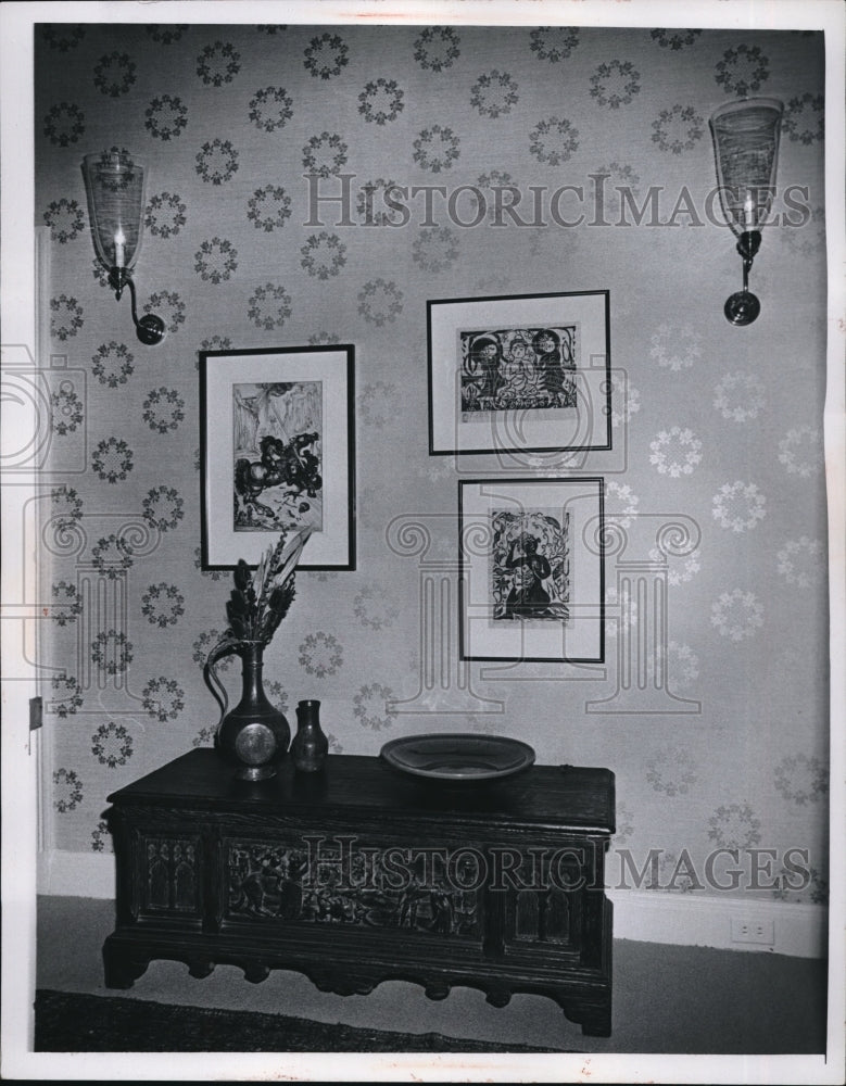 1956 Press Photo Bayton Suite Wade Park Manor Hotel