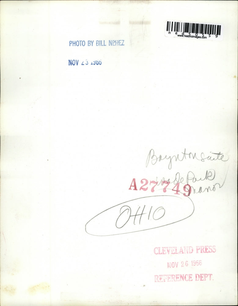 1956 Press Photo Bayton Suite Wade Park Manor Hotel