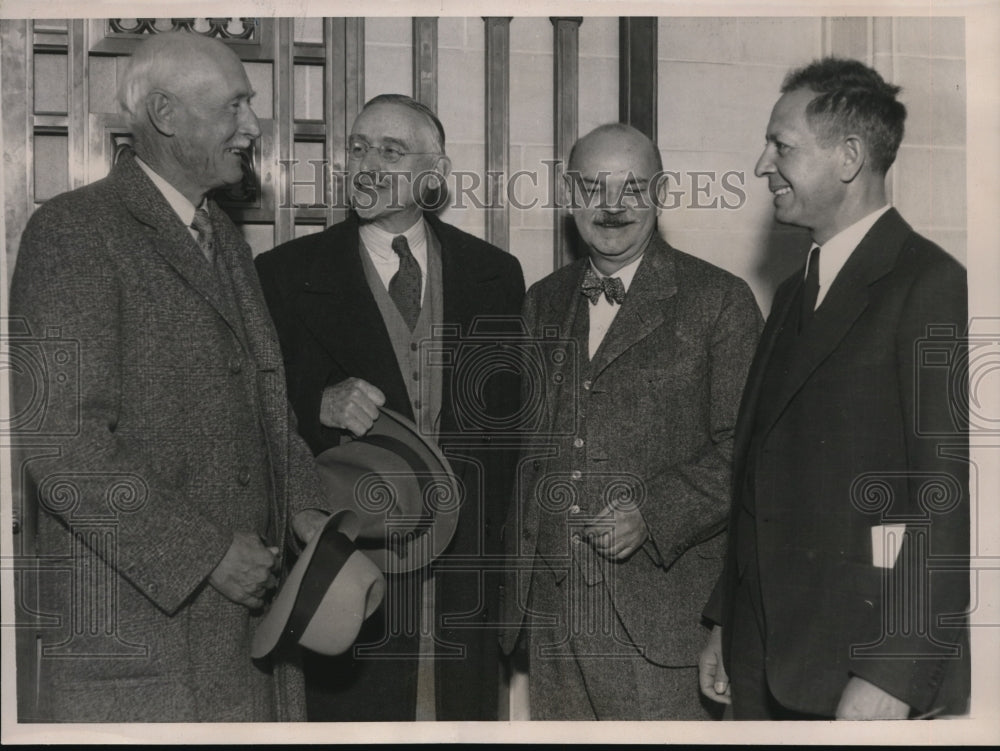 1936 Press Photo Carl E. Seashore, A.F. Blakeslee, C.S. Hudson, E.C. Stakman