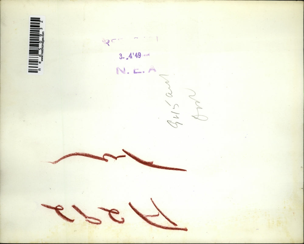 1949 Press Photo Site of Fire Destroyed House & Baby Crib, Atlanta Georgia