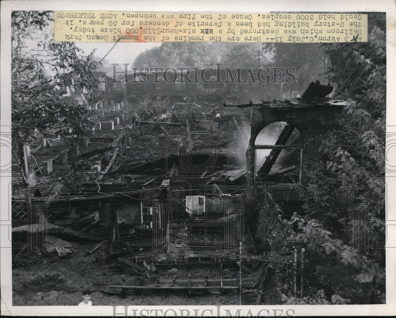 Load image into Gallery viewer, 1950 Press Photo Aftermat of an Akron Fire
