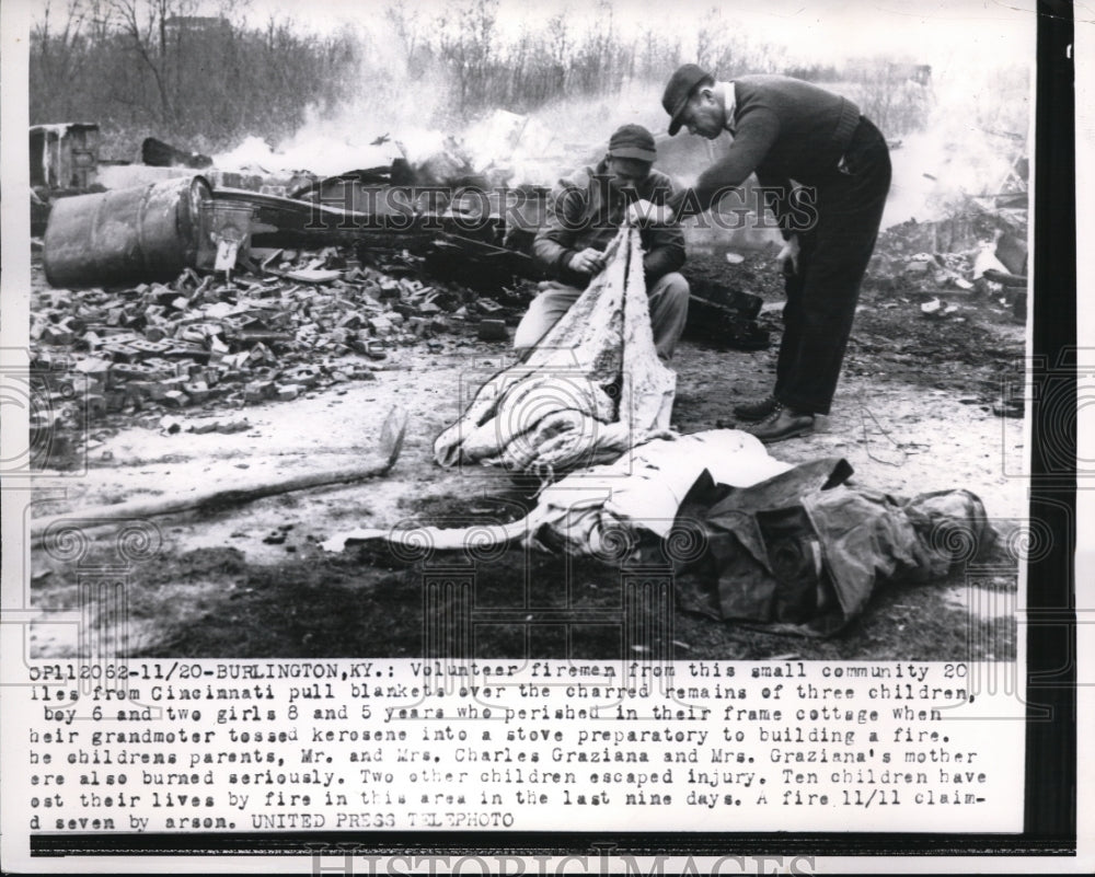 1956 Press Photo Volunteer fireman from small community from Cincinnati