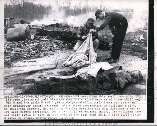 1956 Press Photo Volunteer fireman from small community from Cincinnati