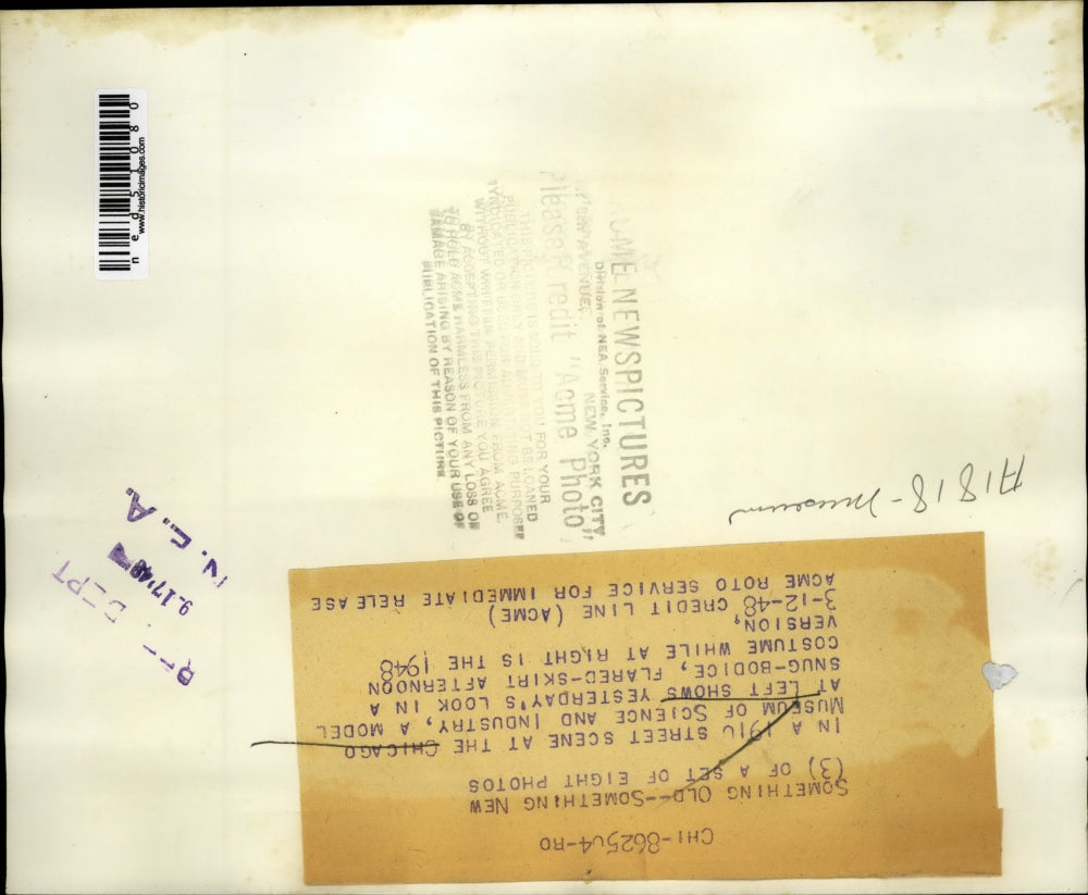 1949 Press Photo Street scene at the Chicago Museum of Science and Industry