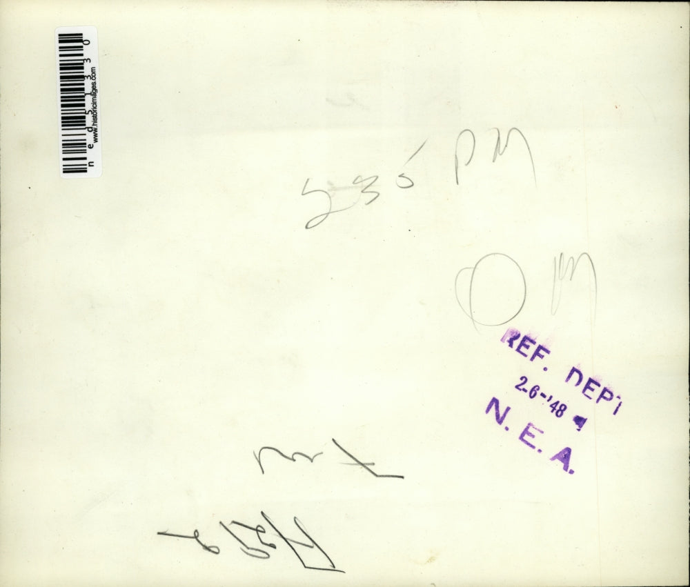 1948 Press Photo Apartment House Wing Destroyed in Blaze