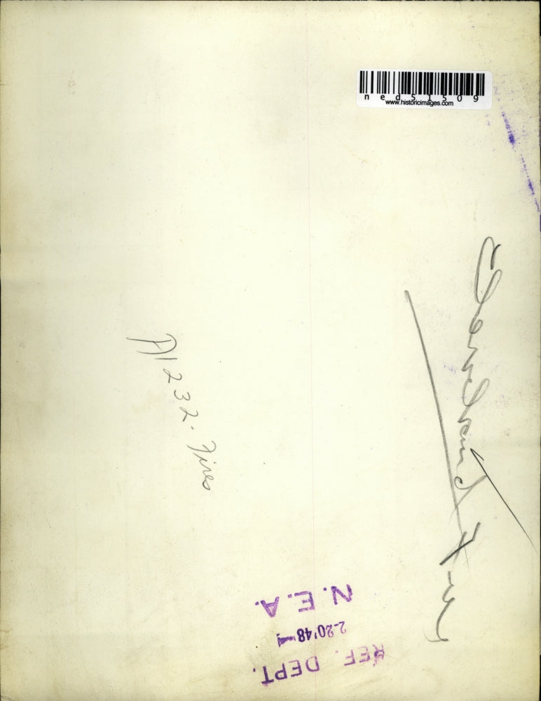 1948 Press Photo Fire Destroys Elliot Electric Company In Cleveland