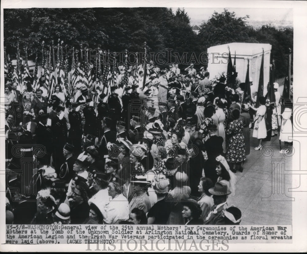 1948 Press Photo General view of 25th annual Mother's Day Ceremonies