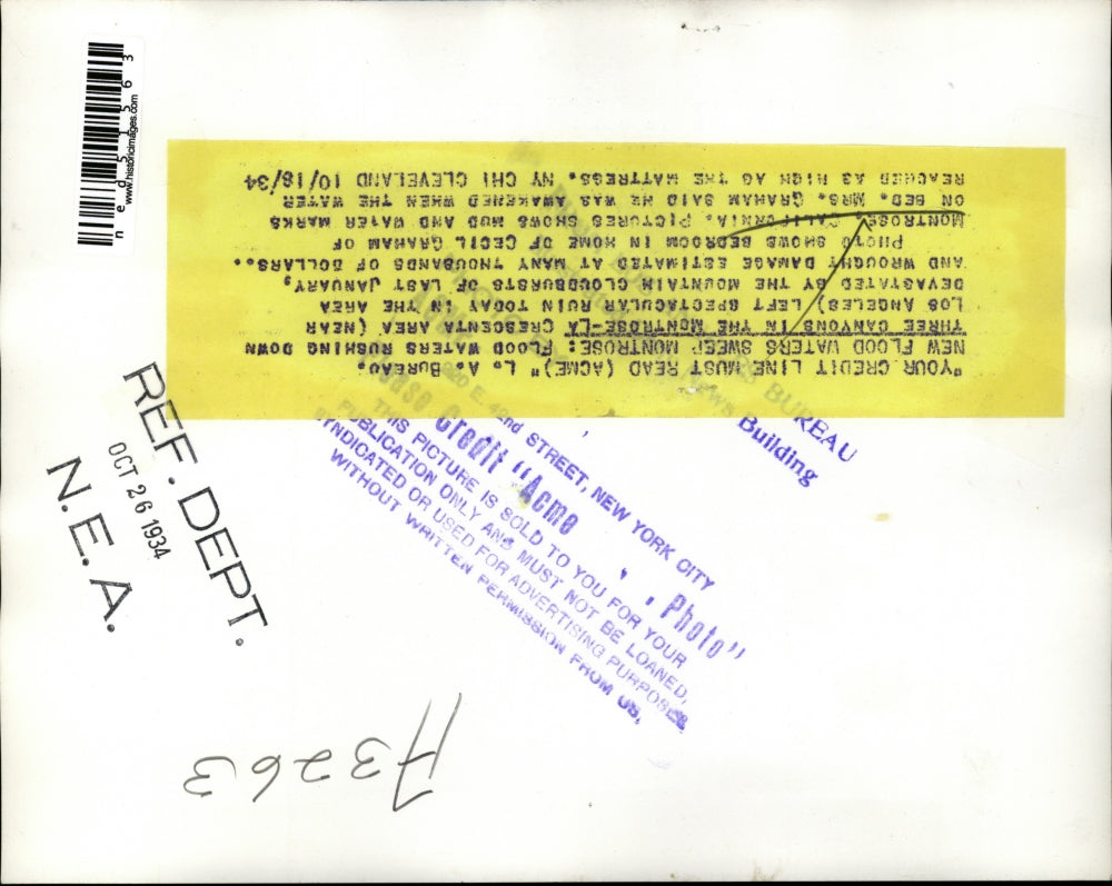 1934 Press Photo Devastating Flood in Montrose