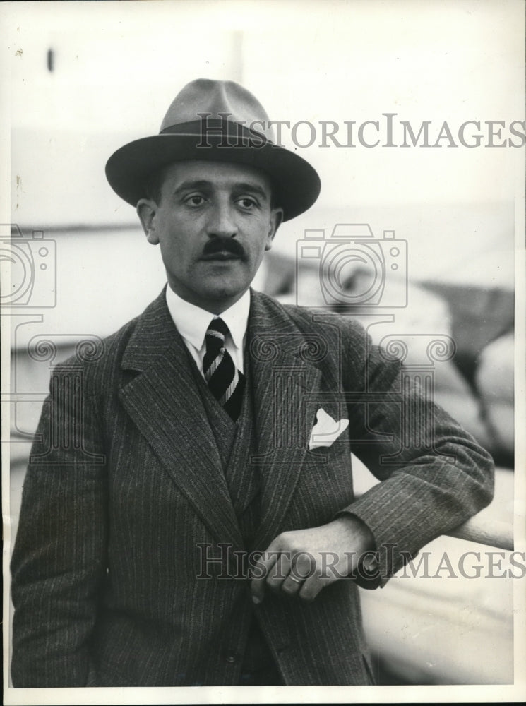 1933 Press Photo Andre See Arriving in New York City