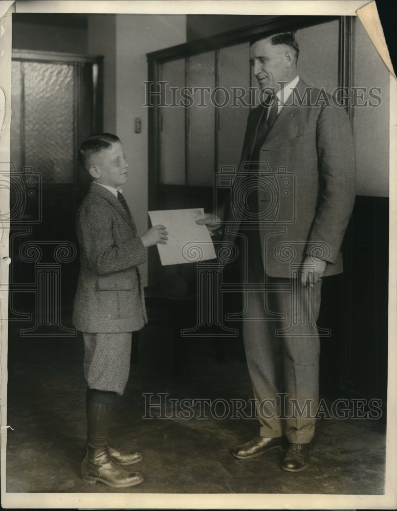 1924 Press Photo John Mear Youngest Page At National Republican Convention