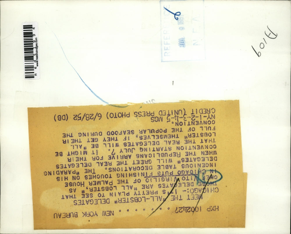 1952 Press Photo Lobster delegates created by Vito Virgilio of the Palmer House