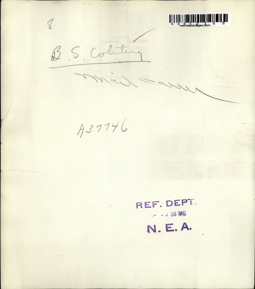 1936 Press Photo B.S. Coluting, mail carrier